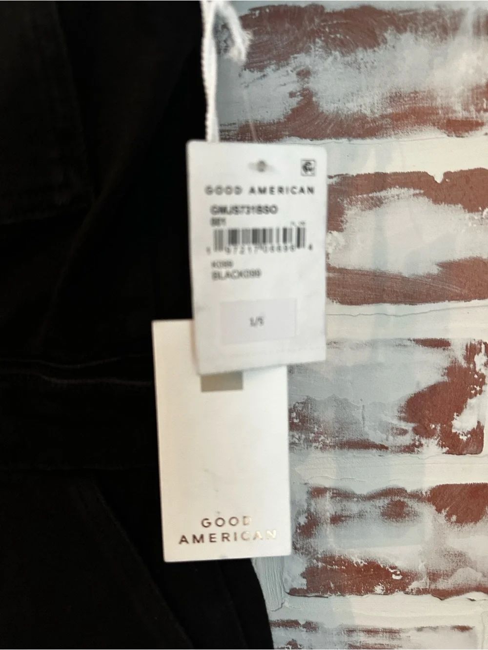 Good American Slim Short-Sleeve Black Utility Jumpsuit - Picture 6 of 7